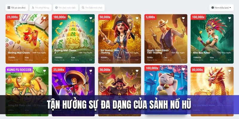 Các sảnh cược nổi bật nhất
